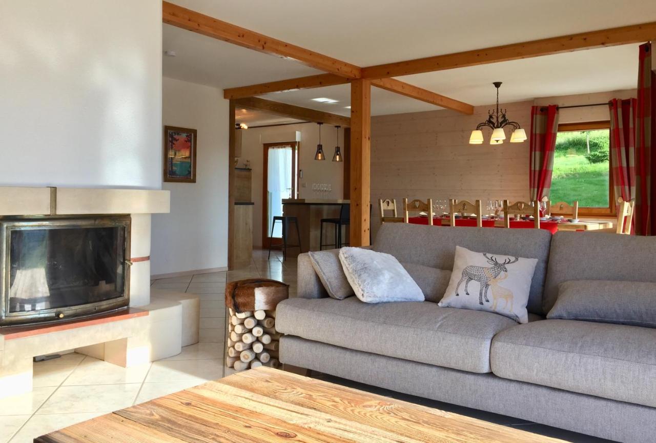 Chalet Le Flocon Bleu - Mauselaine Avec Vue Sur Le Lac De Gérardmer Εξωτερικό φωτογραφία